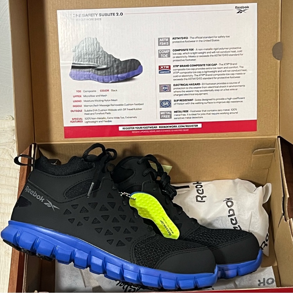 Reebok Work Women's Day One Safety Sublite 2.0 Shoe Size 5.5 medium